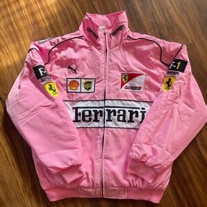 Ferrari F1 Pink Unisex Racing Jacket - XL